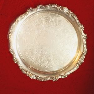 Vintage Solid Silver Serving Platter